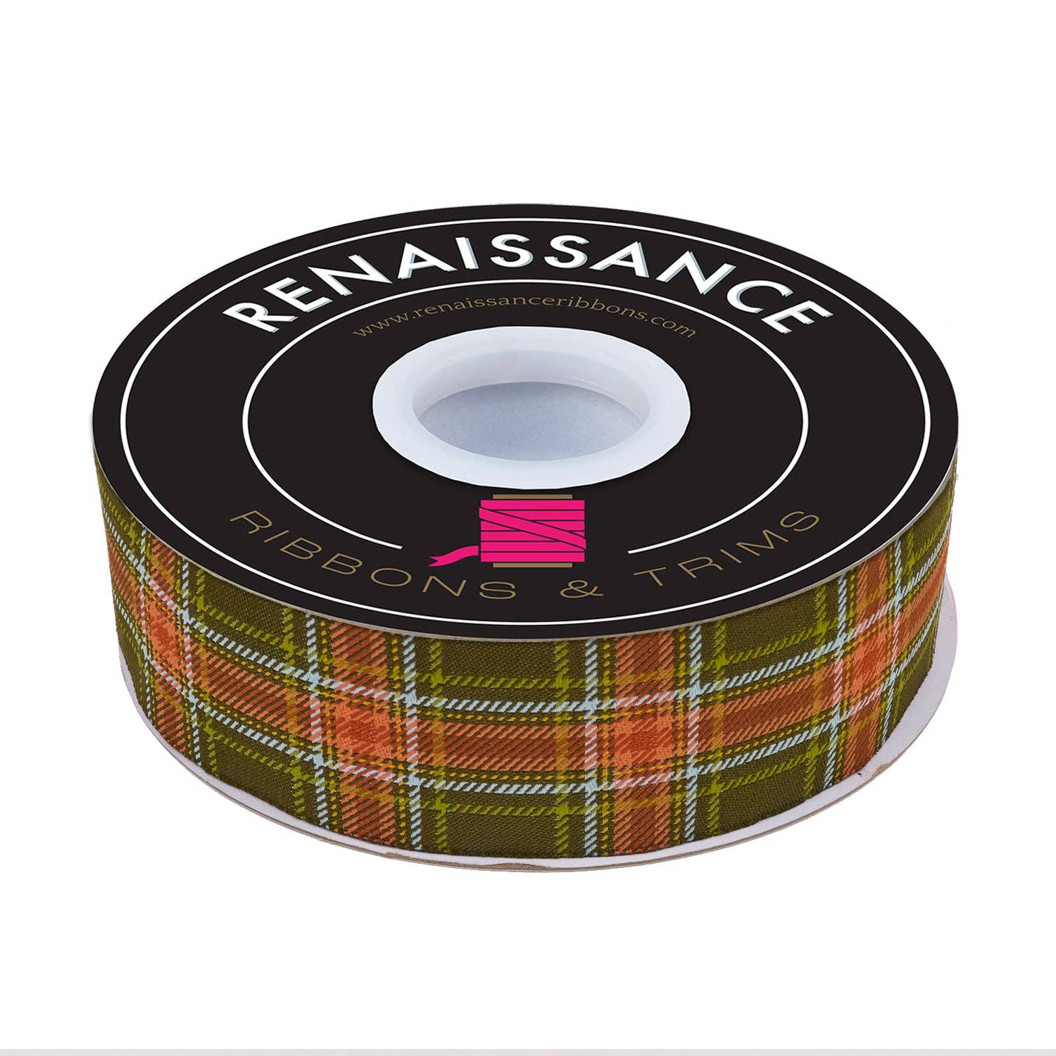 Plaid Perfection in Moss - 1-1/2" width - The Great Outdoors by Stacy Iest Hsu - 15 Yard Spool