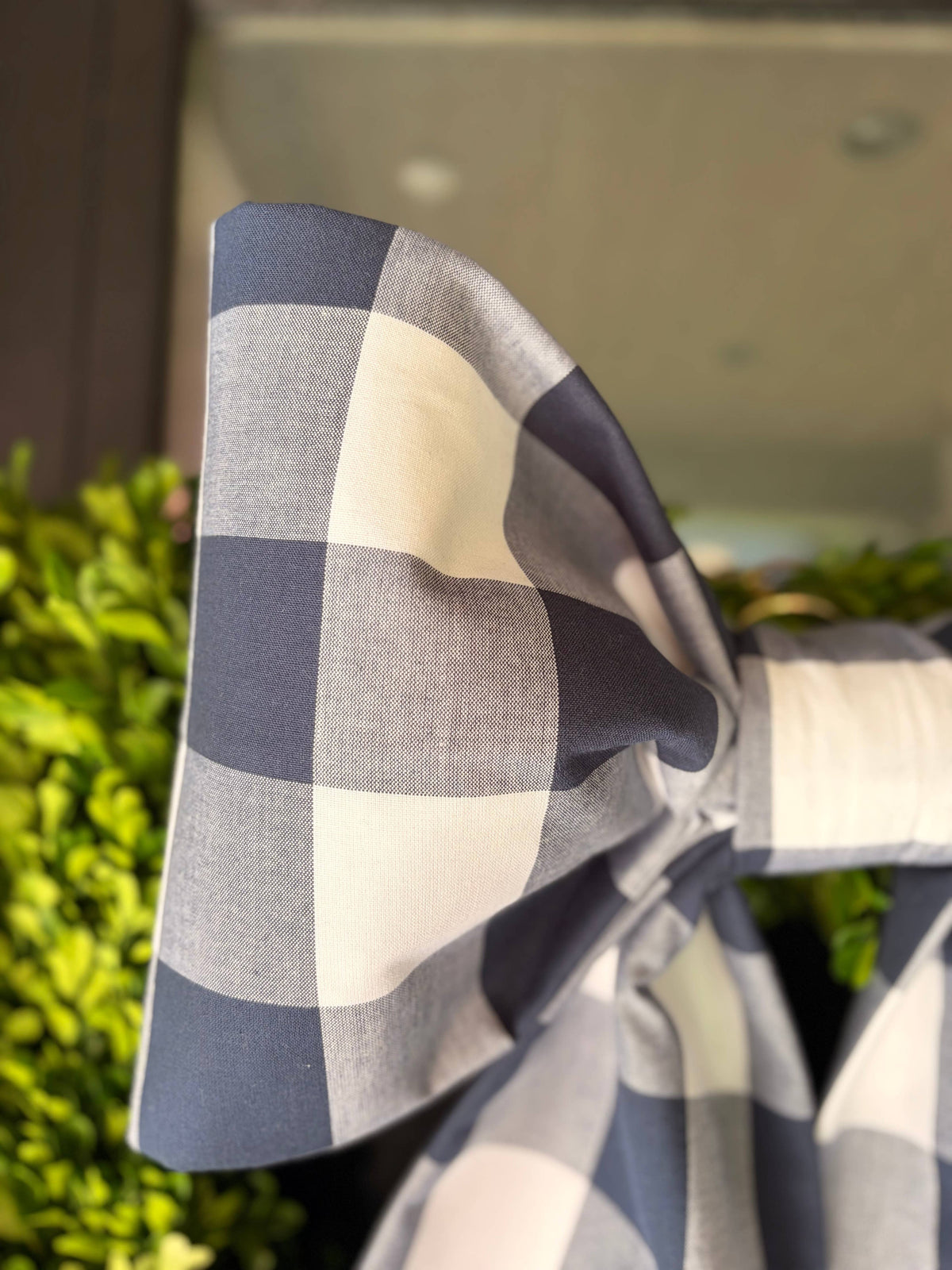 The Blue Manor Check Bow