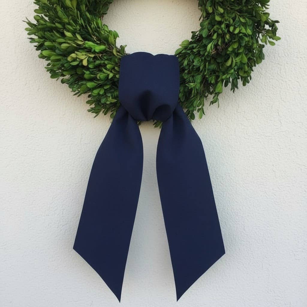 Cotton Wreath Sash | All-Season Holidays Entryway Decor 56": White