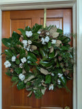 Classic Lucknow Southern Magnolia & NC Cotton 30" Wreath