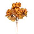 Vickerman 16.5" Yellow/Brown Hydrangea Bush 2/Bag: Yellow/Brown / Polyester, Plastic, Iron / 16.5"