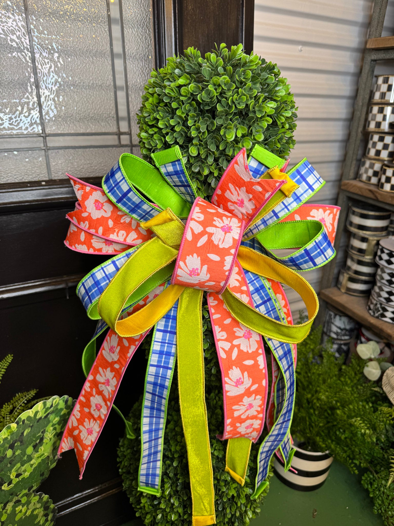 Mix & Match Brights Bow on 36" Topiary