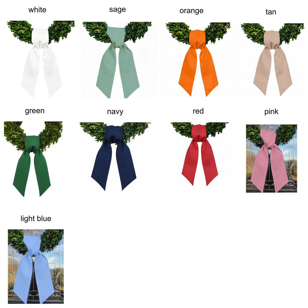 Cotton Wreath Sash | All-Season Holidays Entryway Decor 56": White