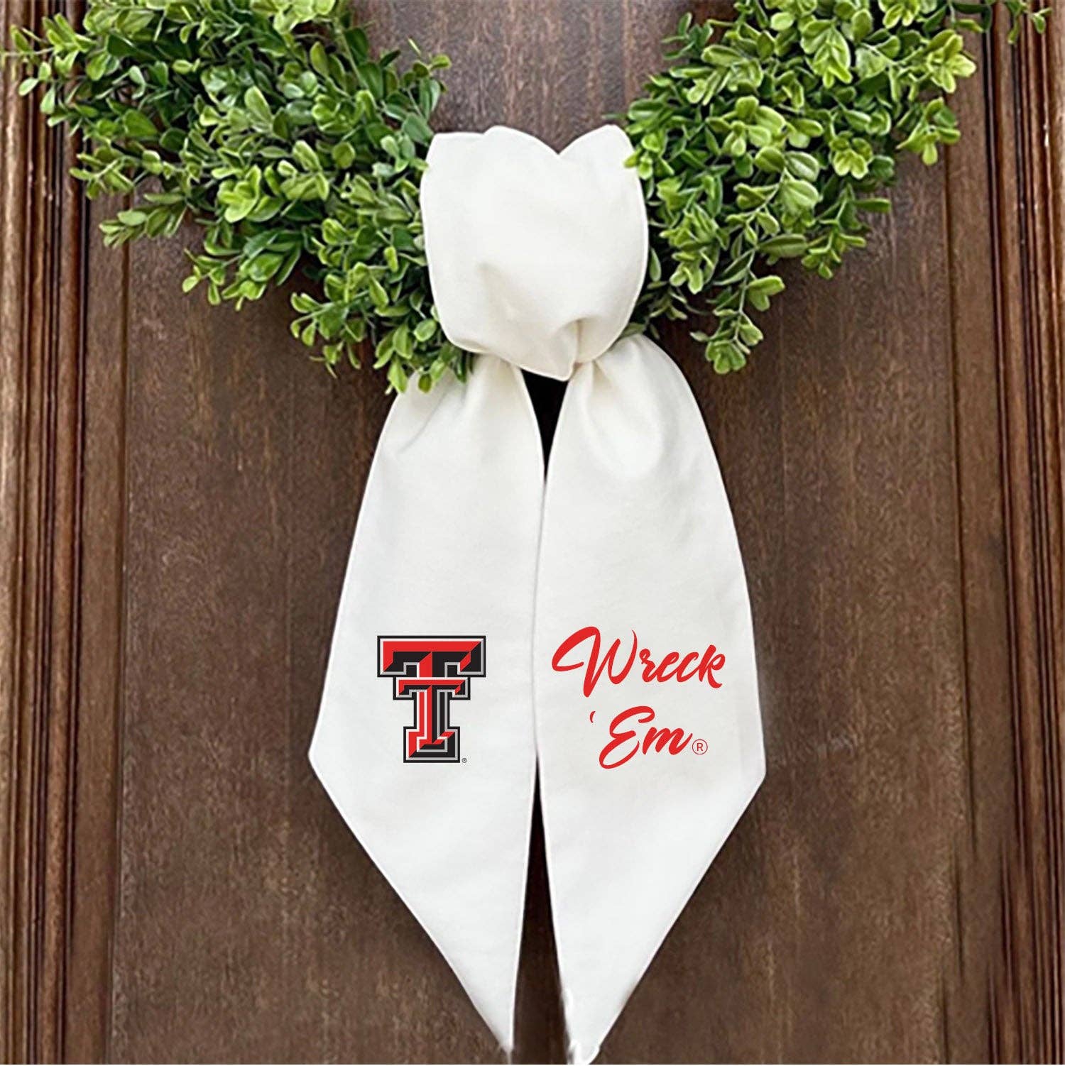 Texas Tech Logo Embroidered Wreath Sash