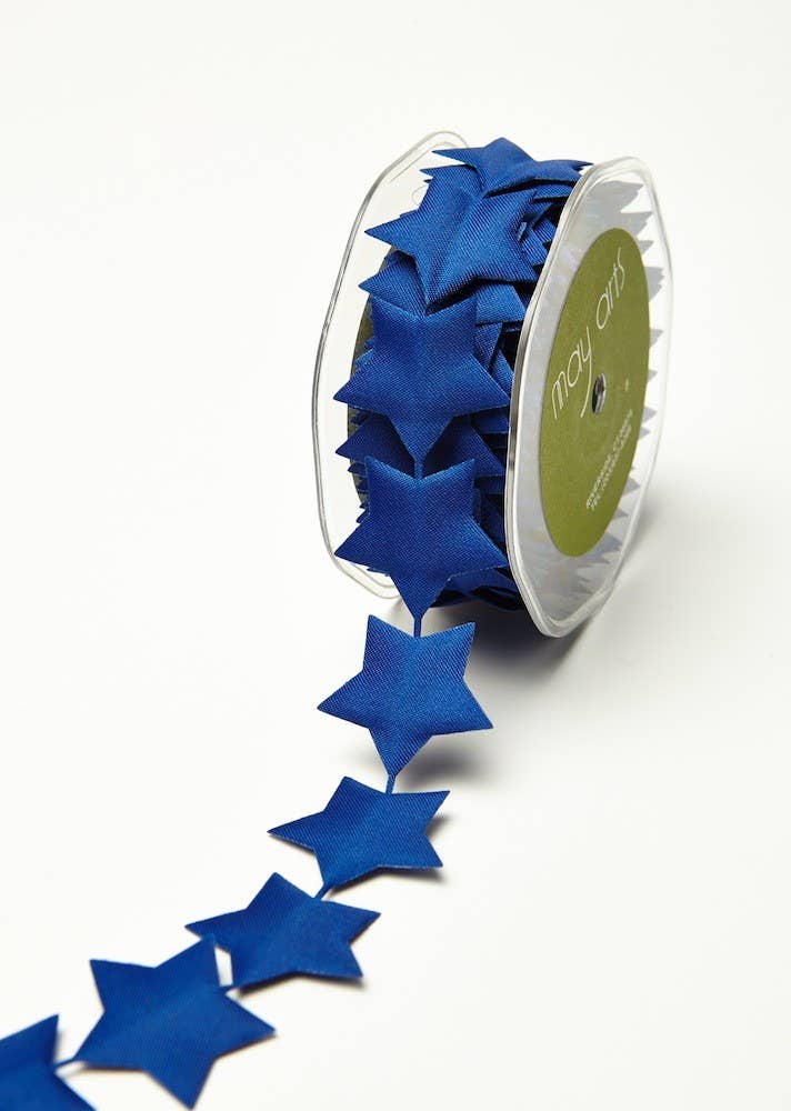 Large Royal Blue Satin Puffy Star Shape Ribbon
