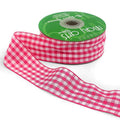 1.5" Bubblegum Pink & White Checkered Gingham Ribbon