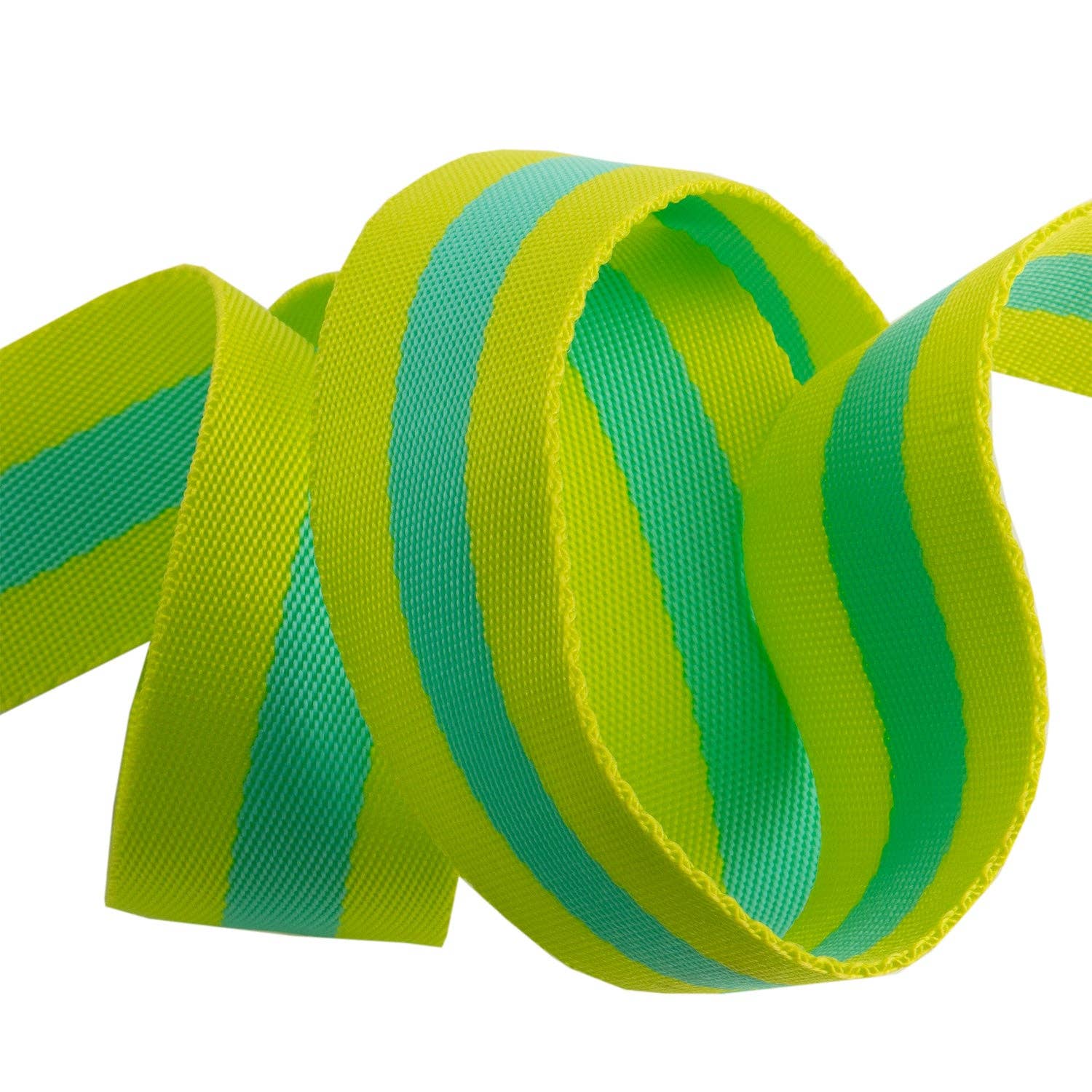 Lime and Turquoise - 1.5" Nylon Webbing - by Tula Pink - 16 Yard Spool