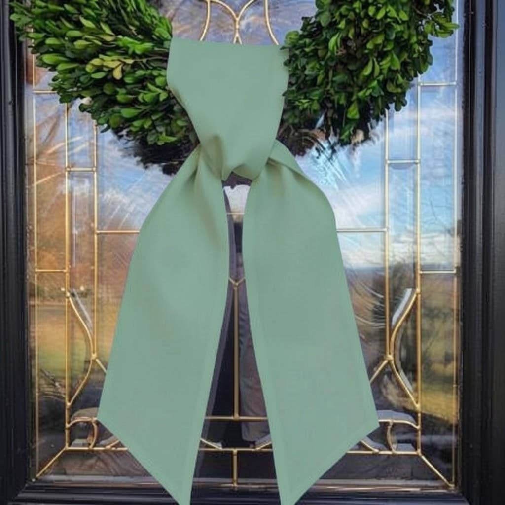 Cotton Wreath Sash | All-Season Holidays Entryway Decor 56": White