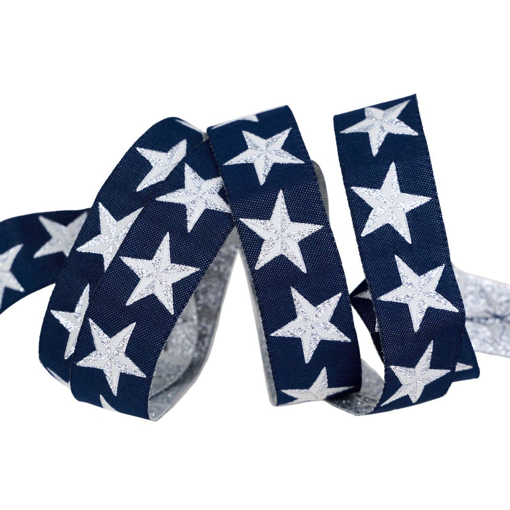 High Flight - Twinkle in Flag Blue - 7/8" width - by Sarah Thomas - 15 Yard Spool