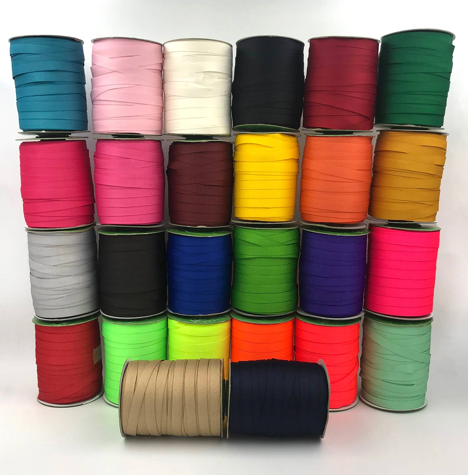 3/8" Yellow Woven Grosgrain Ribbon
