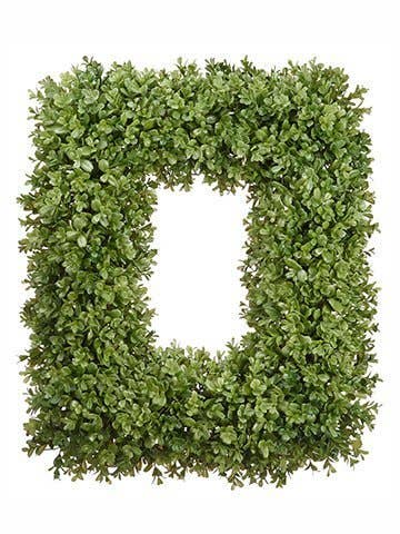 18"W x 22"L Boxwood Wreath Green