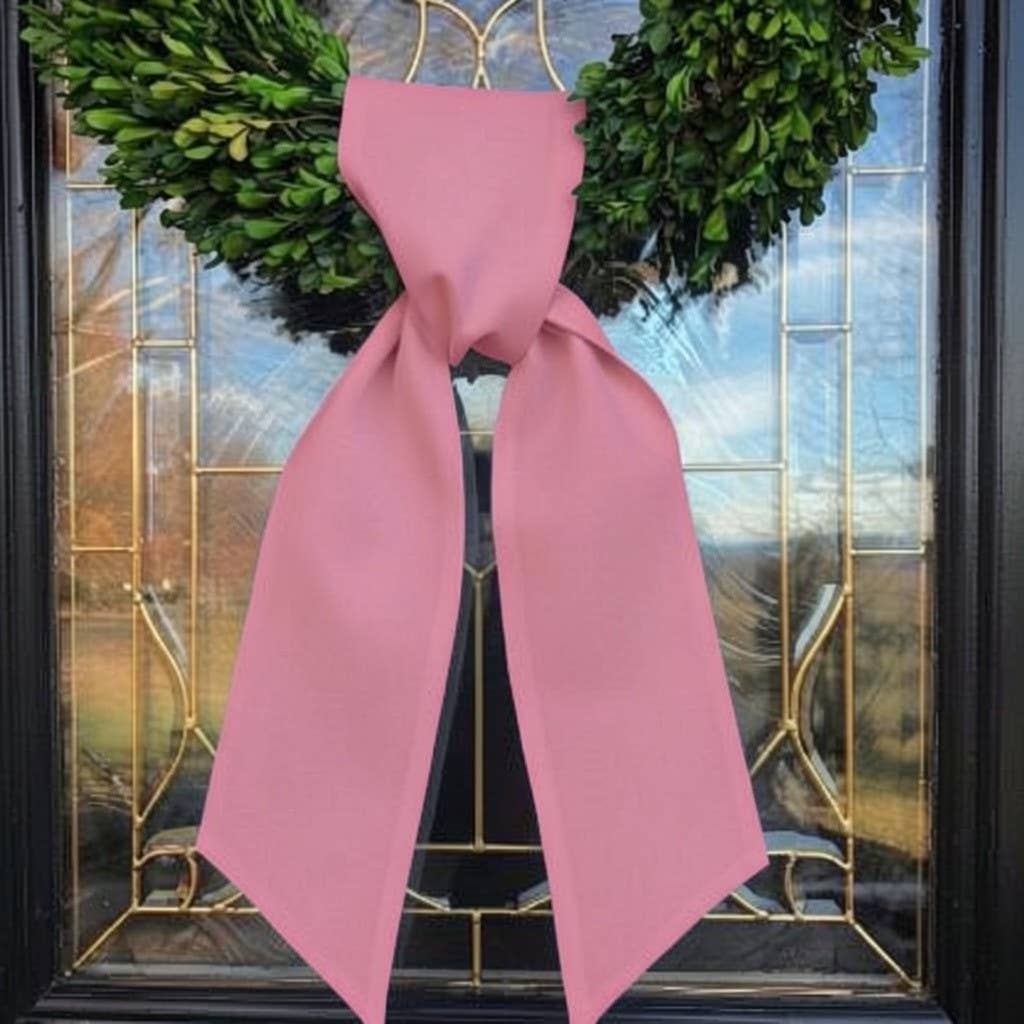 Cotton Wreath Sash | All-Season Holidays Entryway Decor 56": White