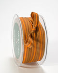3/8" Brown and Orange Multistripe Grosgrain Ribbon