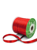 ~3/8"Luster Double Face Satin Ribbon, Red