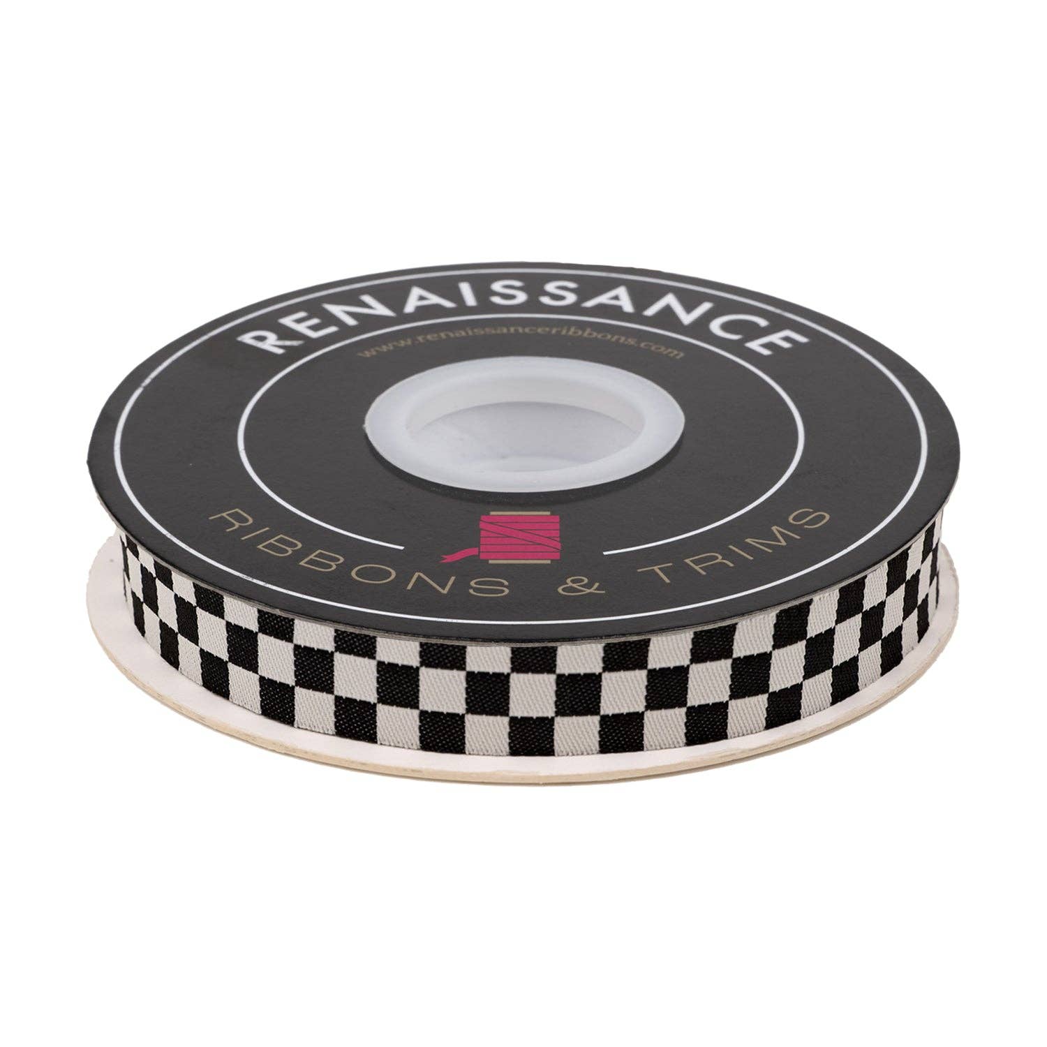 Mixtape - Checker in Black - 5/8" - by Alexia Abegg - 15 Yard Spool