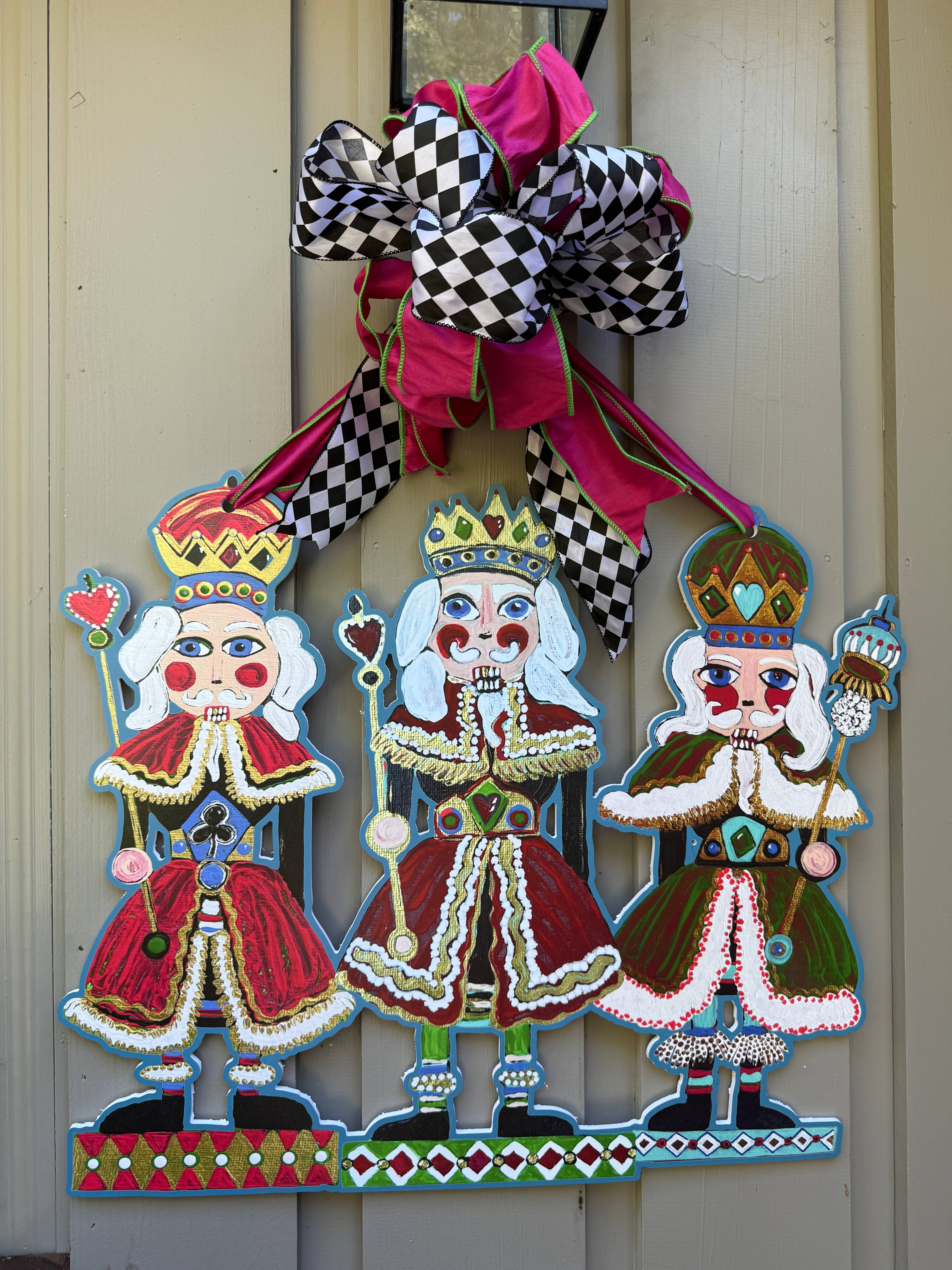 LARGE Designer Nutcracker Trio Door Hanger