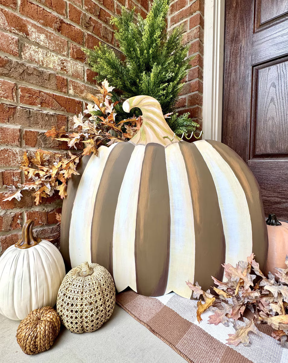 Large Striped Pumpkin
