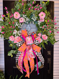Southern Flutter Bow and Floral Wreath