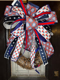 Fireworks Show Bow and Twig Wreath