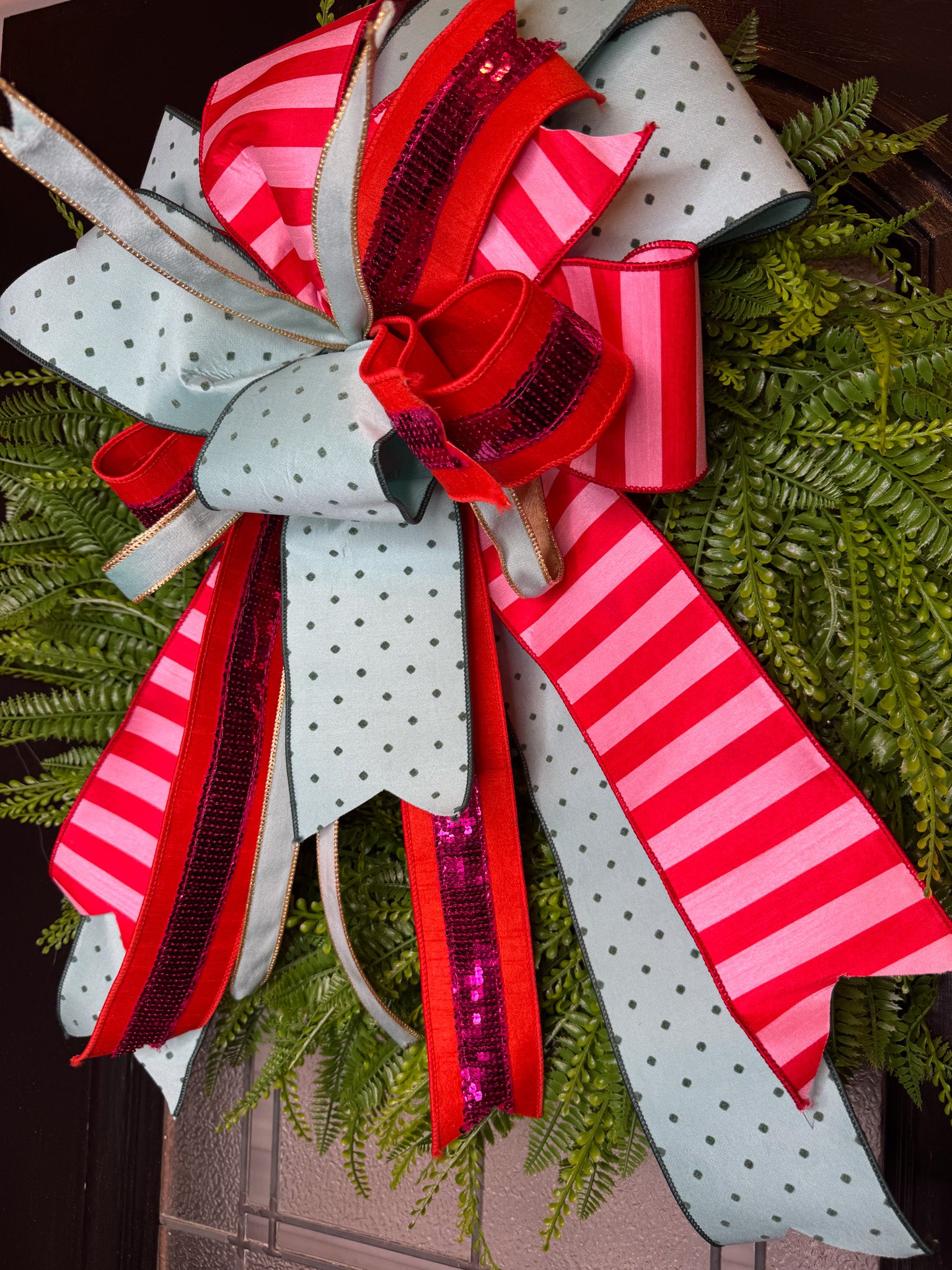 Happy Dots & Stripes Bow