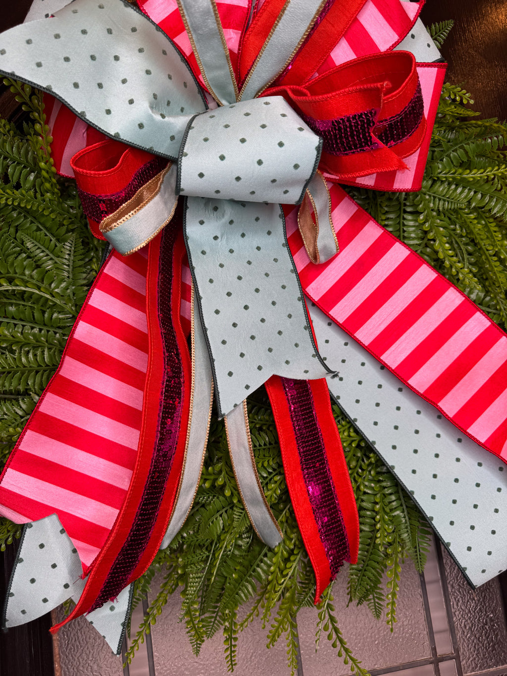 Happy Dots & Stripes Bow