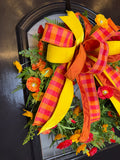 Sunshine in My Soul Bow & Poppy Wreath