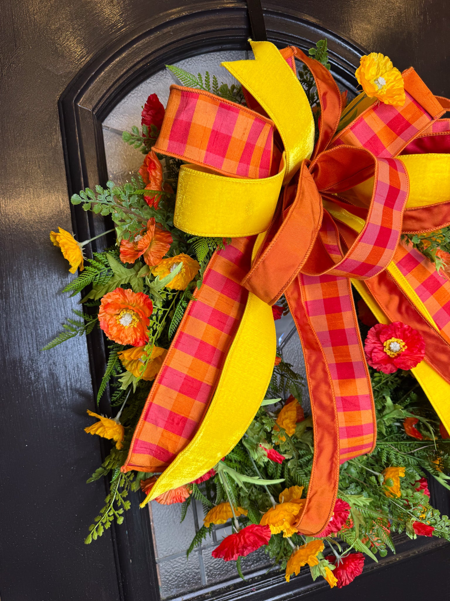 Sunshine in My Soul Bow & Poppy Wreath