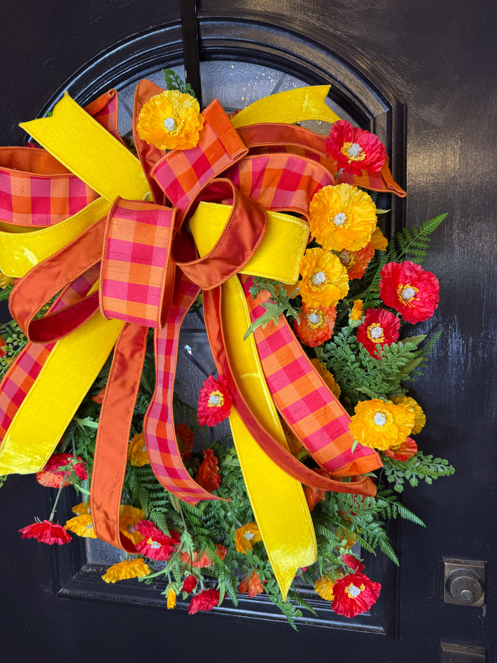 Sunshine in My Soul Bow & Poppy Wreath