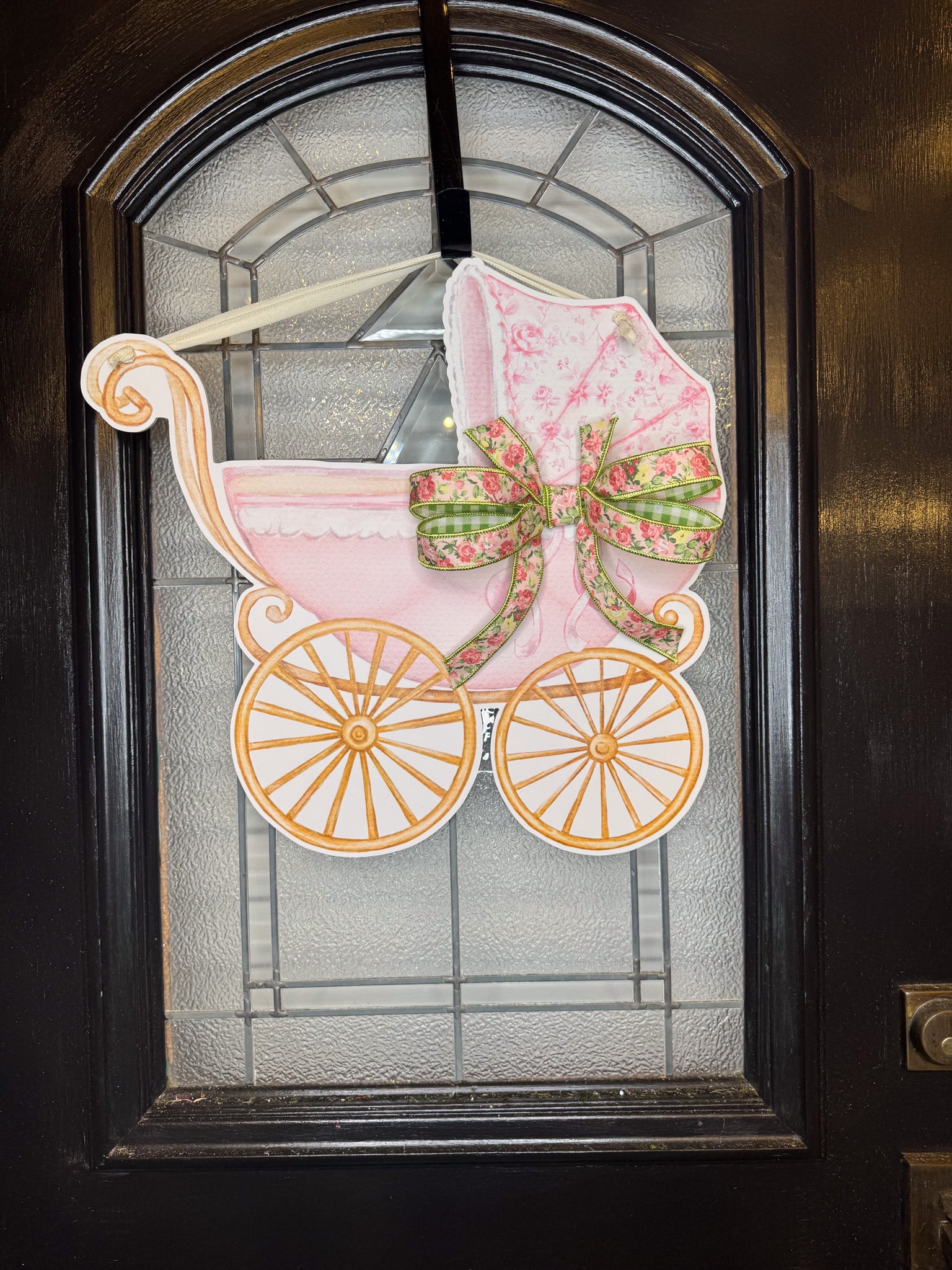 Baby Carriage Pink w/ Bow