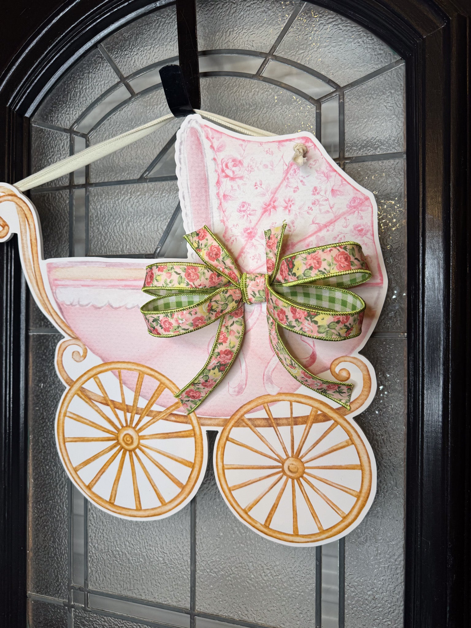Baby Carriage Pink w/ Bow