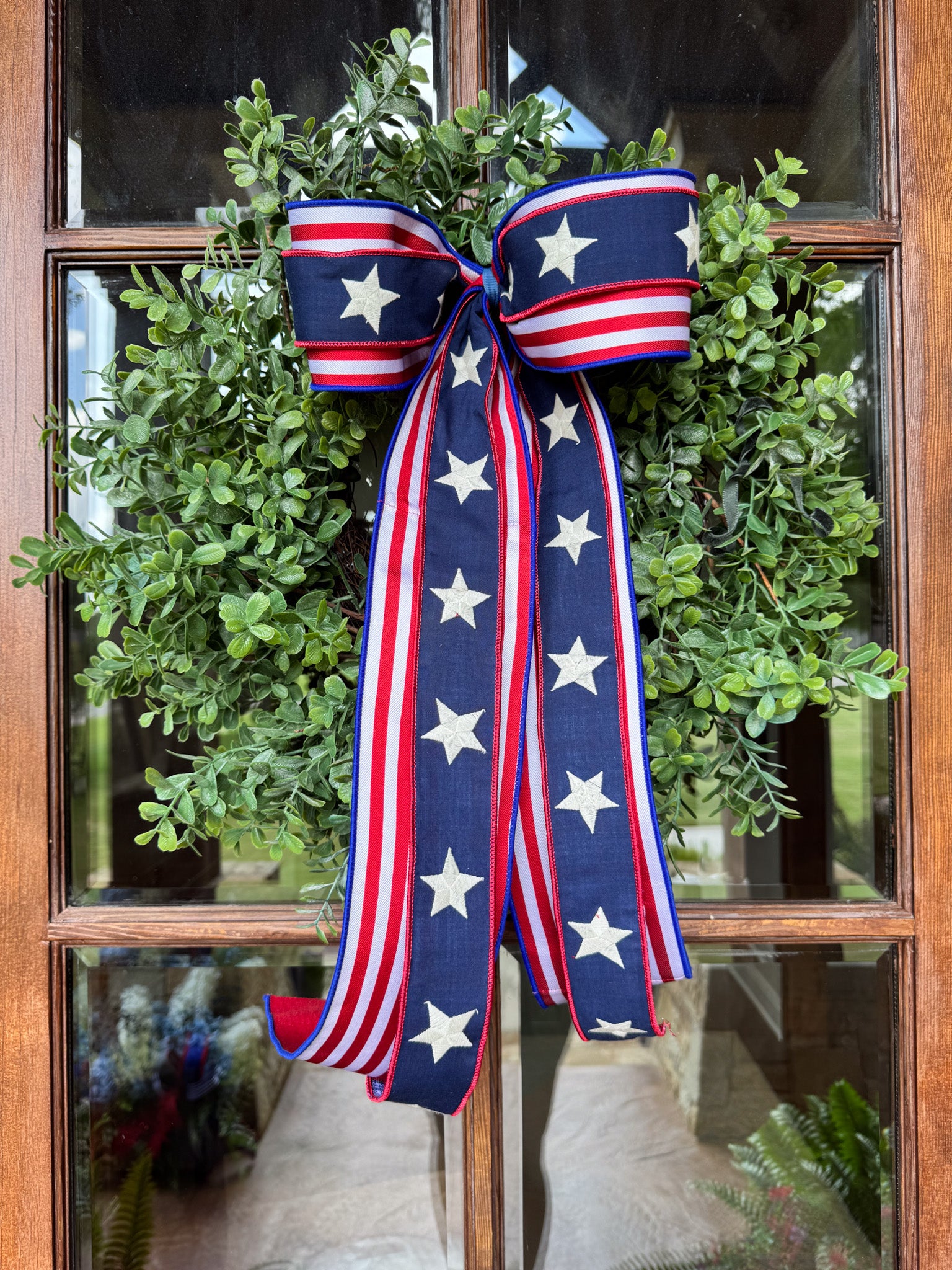 Long Stars and Stripe Bow