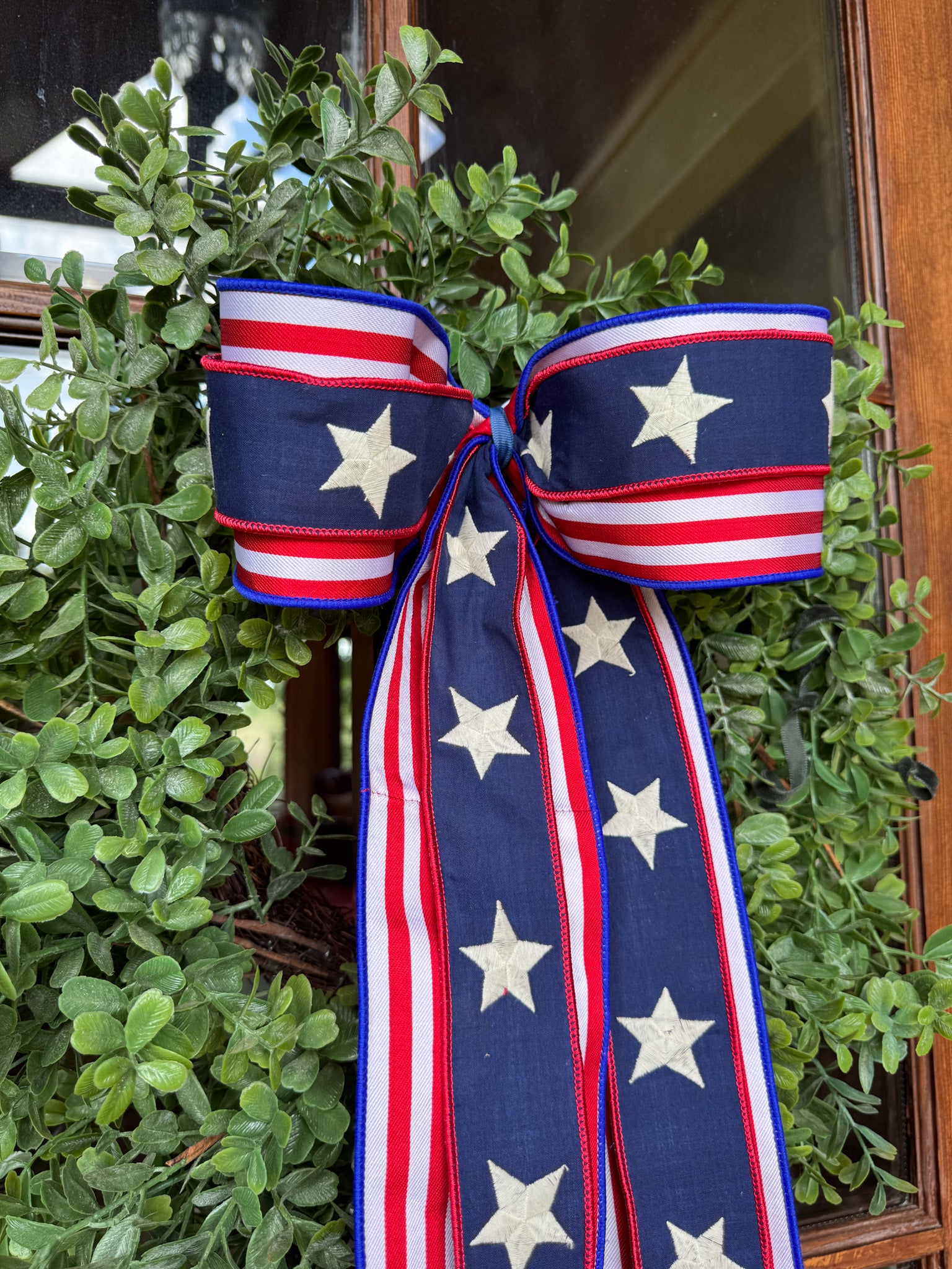 Long Stars and Stripe Bow