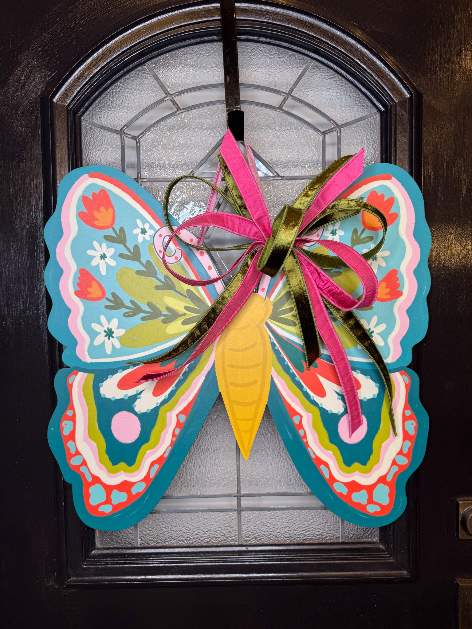 Sweet Butterfly Door Hanger with Bow