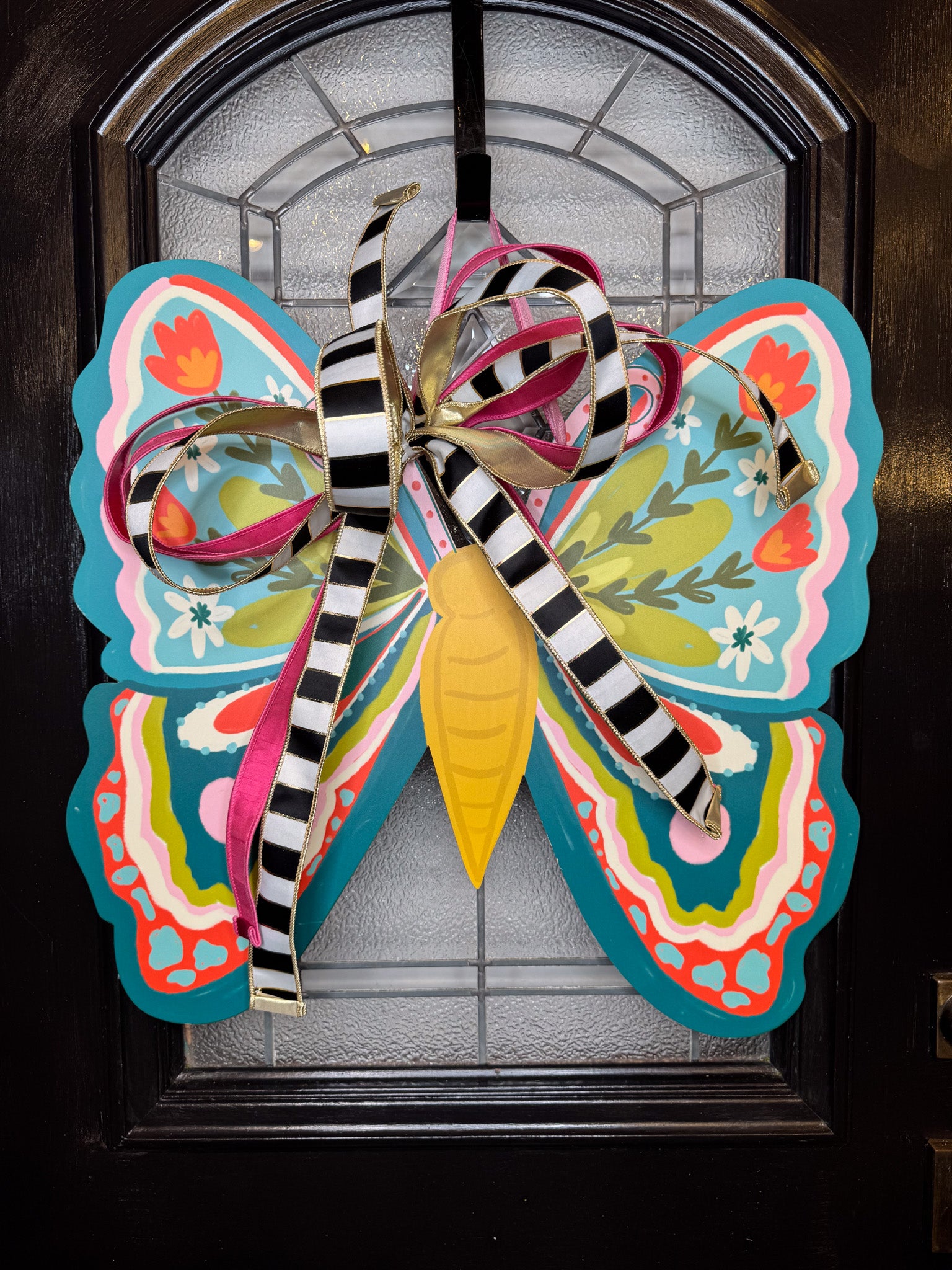Bold Butterfly Door Hanger with Bow