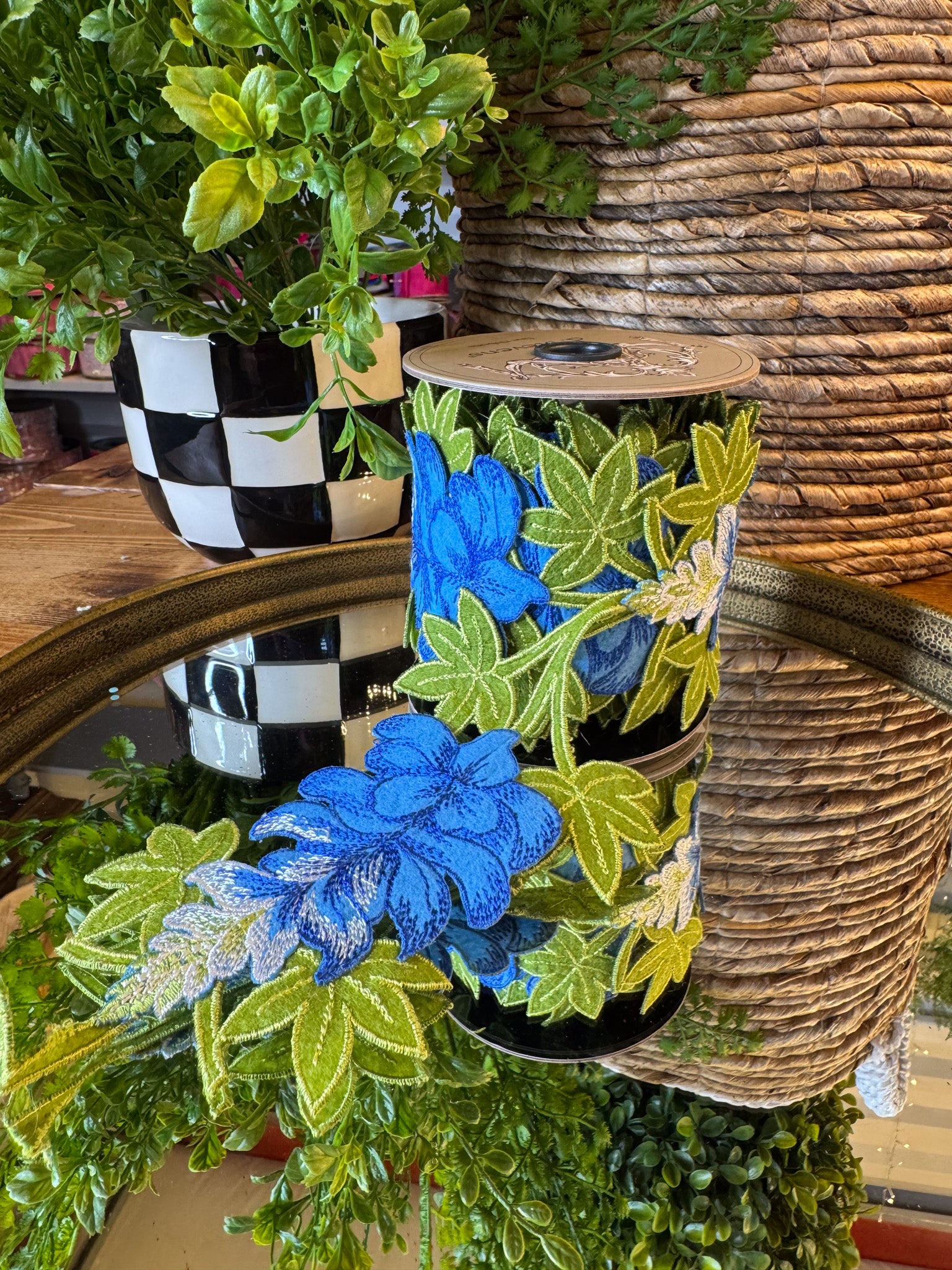 Embroidered Bluebonnet Ribbon
