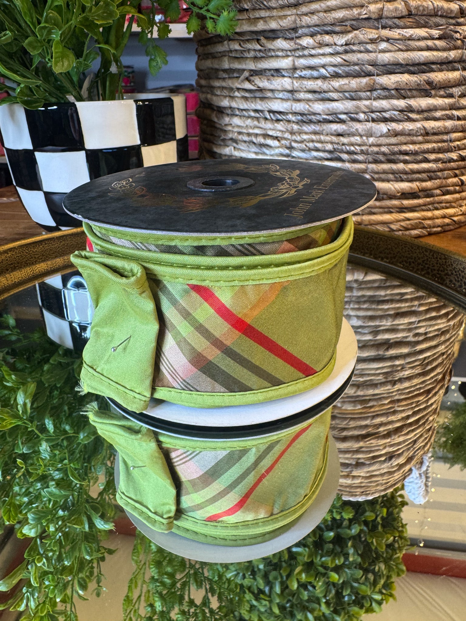 Tafetta Plaid JME Ribbon