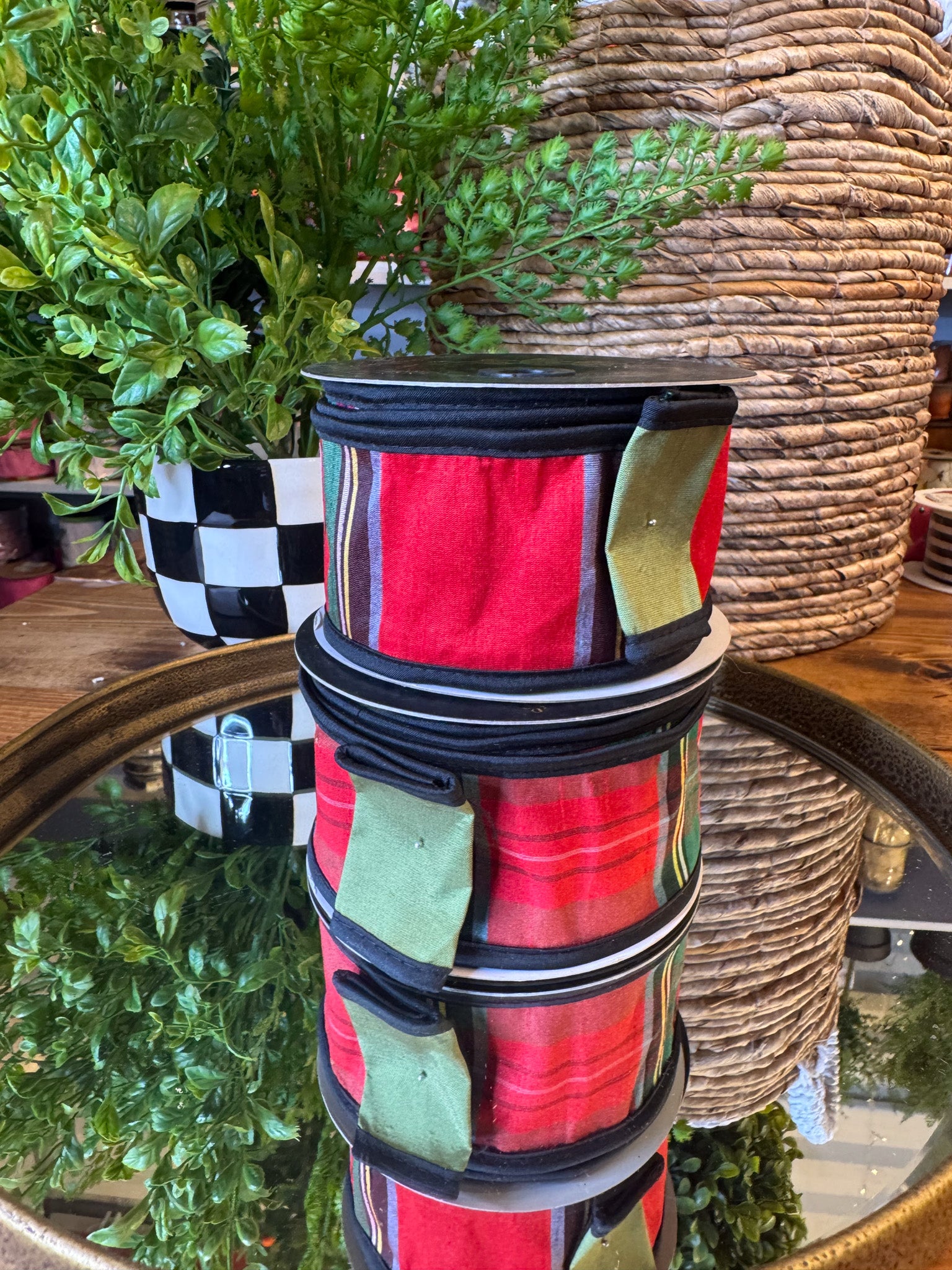 Royal Steward Plaid Dupion JME Ribbon