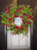 26" Boxwood Berry Wreath
