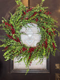 26" Boxwood Berry Wreath