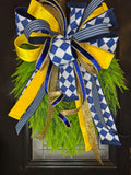 City of Champions Large Bow and Bead Grass Wreath
