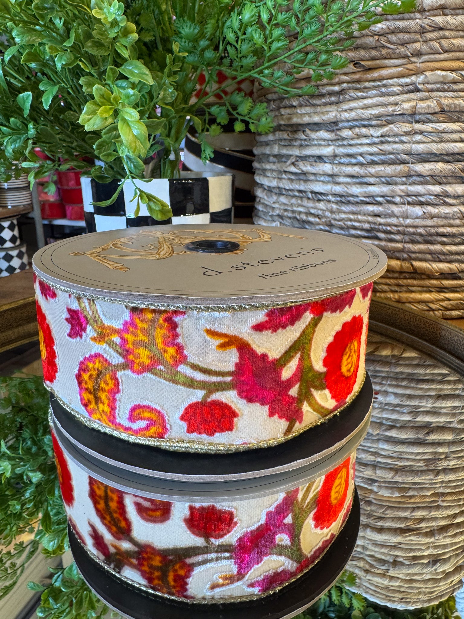Burnt Out Velvet Floral