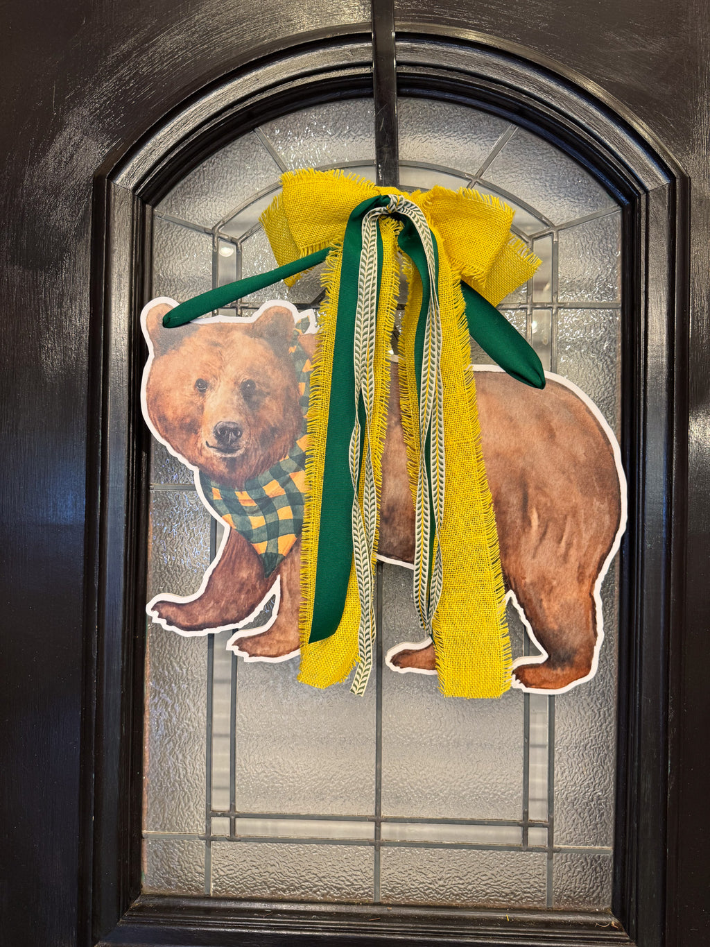 Bear Door Hanger with Bow