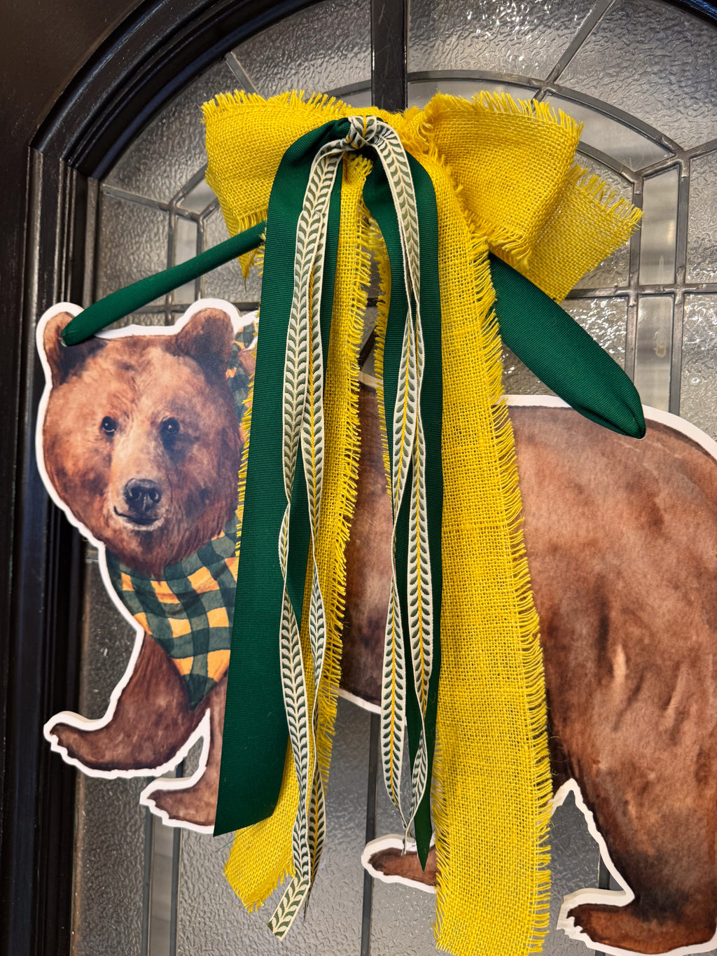 Bear Door Hanger with Bow