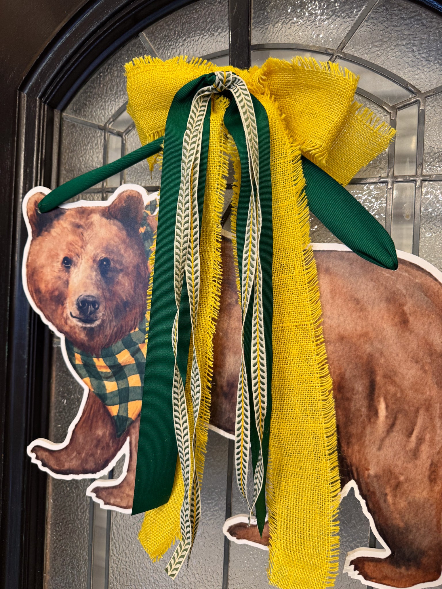 Bear Door Hanger with Bow