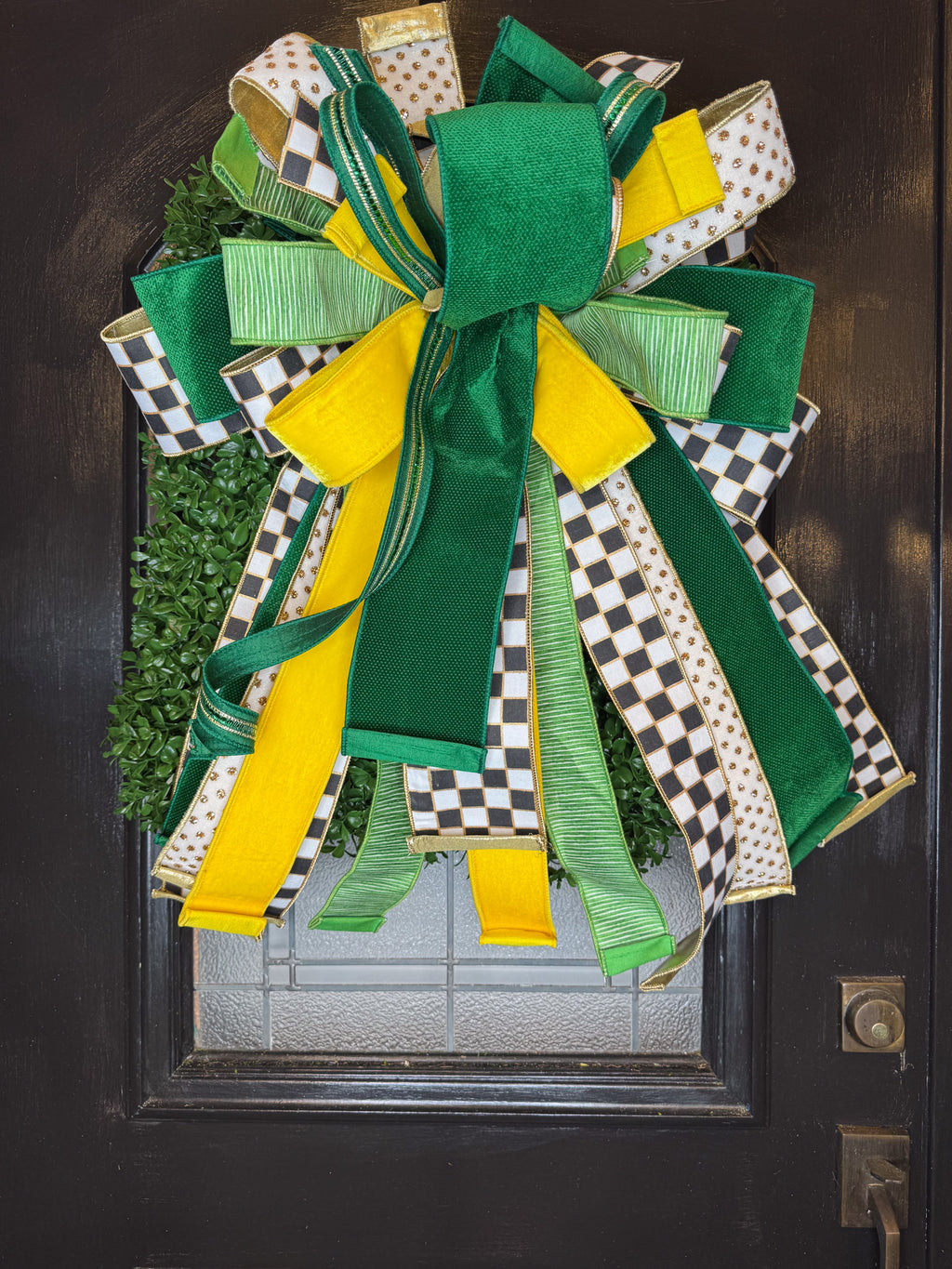 Green & Gold Game Day Bow