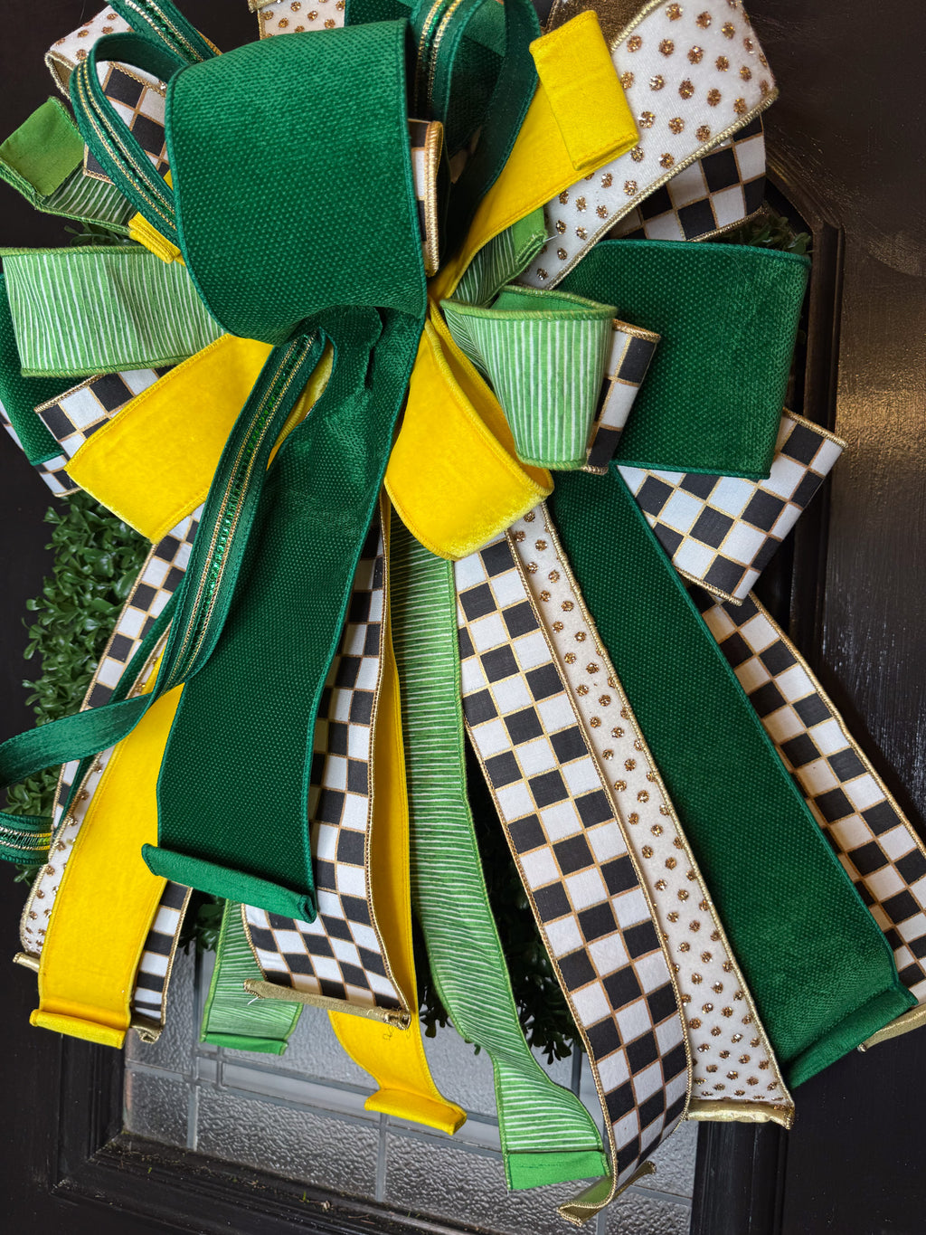 Green & Gold Game Day Bow