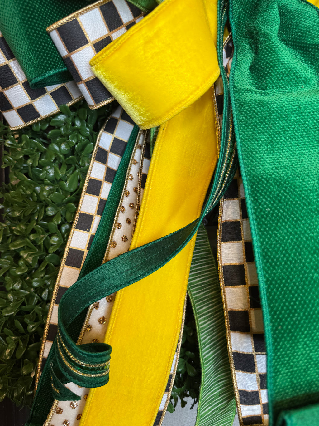 Green & Gold Game Day Bow