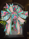 Coastal Garden Party Bow Large