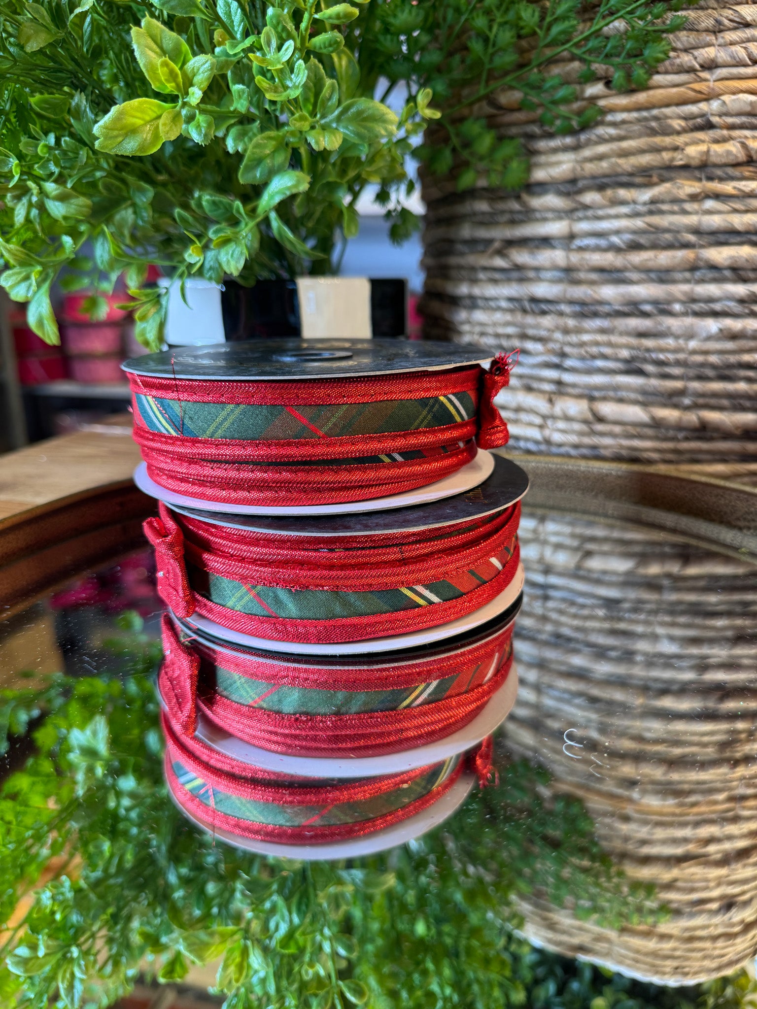 Traditions Plaid Metallic JME Ribbon