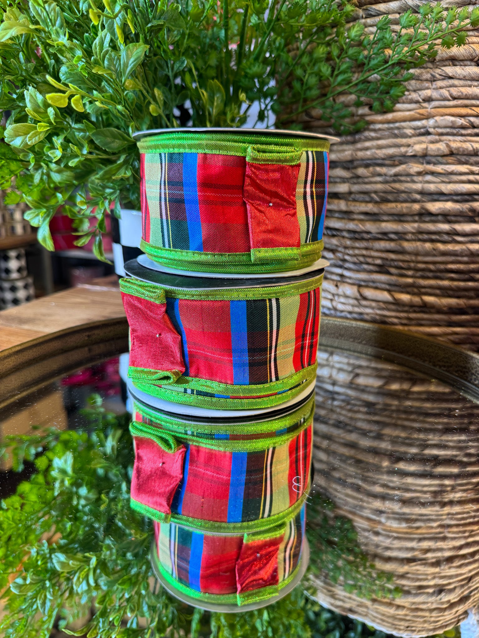 Stripe Metallic Dupion Metallic JME Ribbon